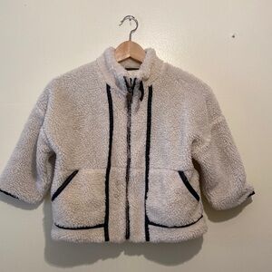 ZARA KNIT COLLECTION FAUX FUR SHERPA JACKET. Size 6/7
